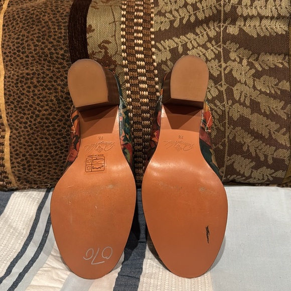 PATRICIA NASH NICIA FLORAL LEATHER MULE SHOES slip-on SIZE 7.5 - Picture 7 of 9